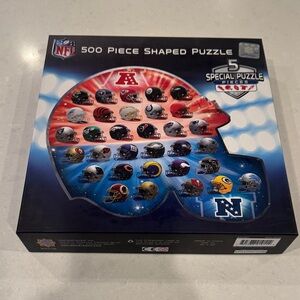 NFL Team Helmets Puzzle - Black, Blue, and Red